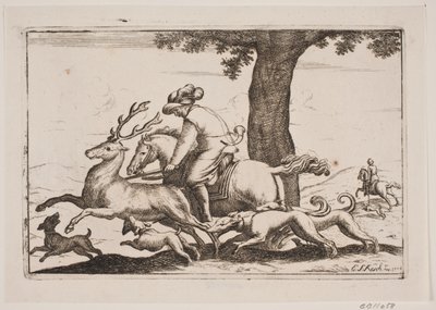 Parforcejacht door Erasmus Sigismund Resch