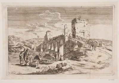 Ponte Milvio door Erasmus Sigismund Resch