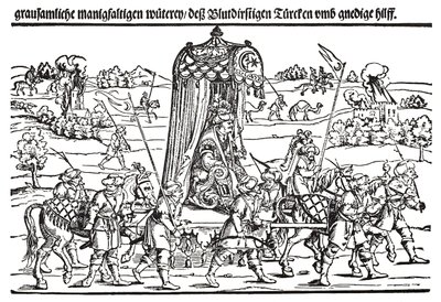 Fragment van een pamflet over de Turkse invasie van Hongarije door Erhard Schon