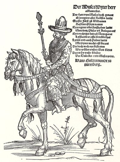 Portret van Grootvorst Vasili III Ivanovich van Moskou 1479-1533 door Erhard Schon
