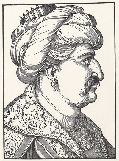 Portret van Sultan Suleiman I de Prachtige door Erhard Schon