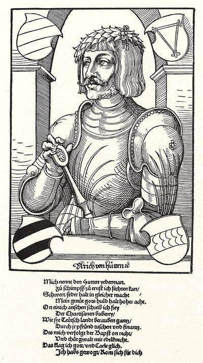 Portret van Ulrich von Hutten 1488-1523 door Erhard Schon