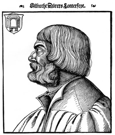 Profielportret van Albrecht Dürer, 1527 door Erhard Schon