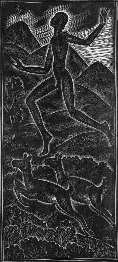 Fuge, dilecti mi voor canticum canticorum (In mijn vlucht zing liederen van zangers voor mijn plezier) door Eric Gill
