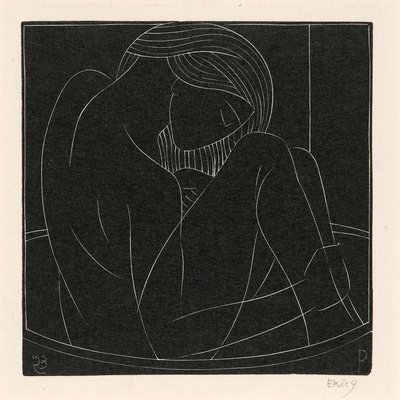 Meisje in het Bad door Eric Gill
