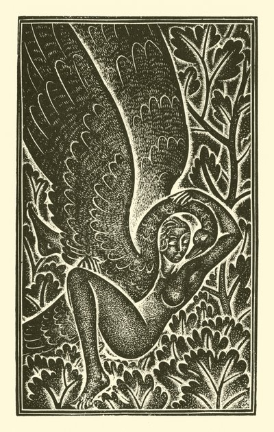 Leda bemind door Eric Gill