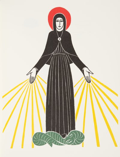 Onze-Lieve-Vrouw van Lourdes door Eric Gill