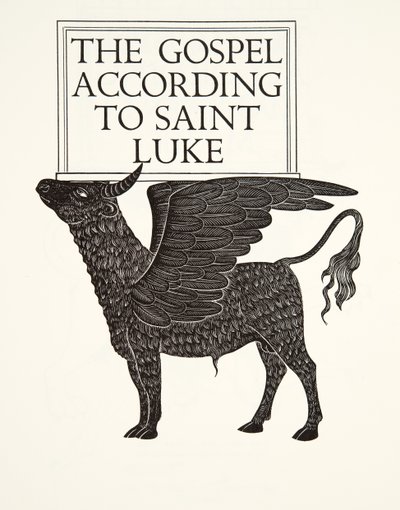 Het zwarte kalf van St. Lucas door Eric Gill