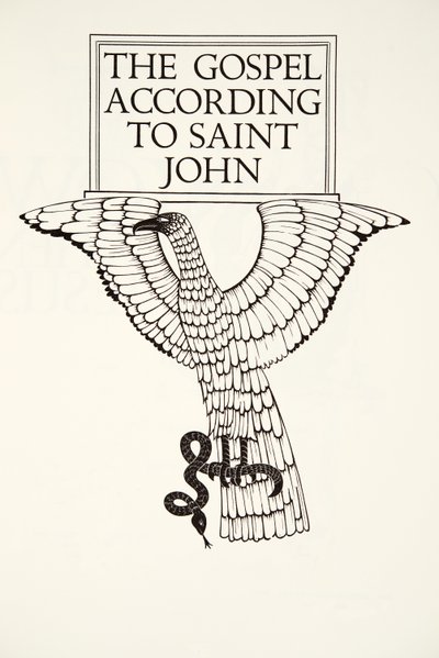De adelaar van St. Johannes door Eric Gill