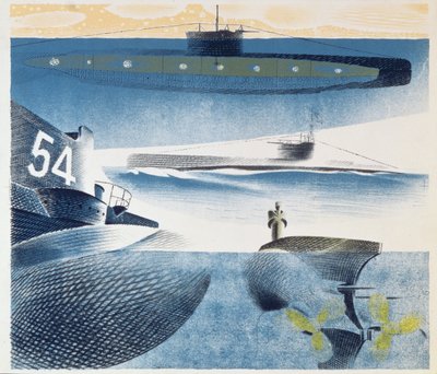 Verschillende aspecten van onderzeeërs, 1941 door Eric Ravilious