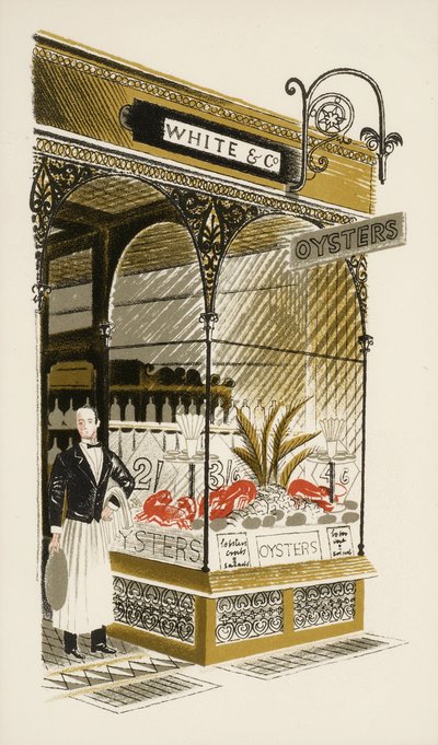 Oesterbar, ca. 1938 door Eric Ravilious