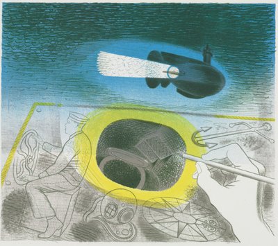 Onderzeese Serie: Inleidende Lithografie door Eric Ravilious