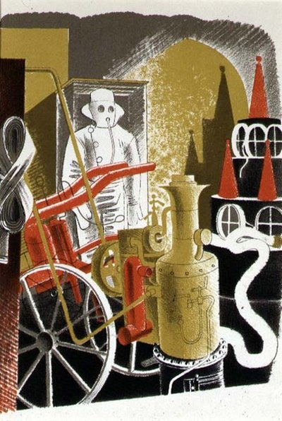 De brandweerman, gedrukt door de Curwen Press, uit 