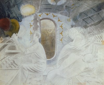 Bedieningspanelen bij Onderwater, c.1940 door Eric Ravilious