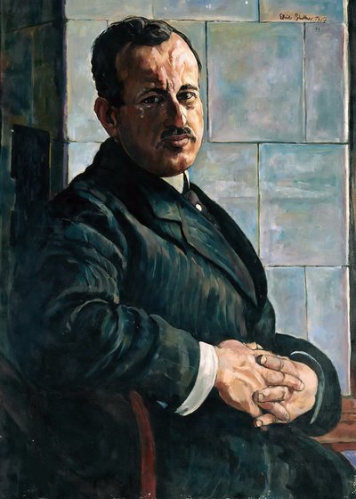 Portret van Georg Hermann, 1917-1918 door Erich Büttner