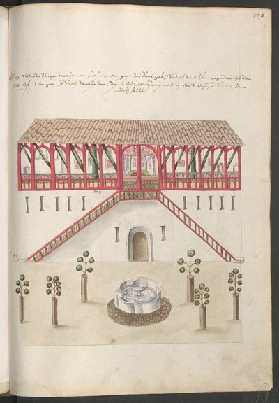 Gebouwen in Constantinopel, hof in het paleis, centrale vleugel door Erich Lessing