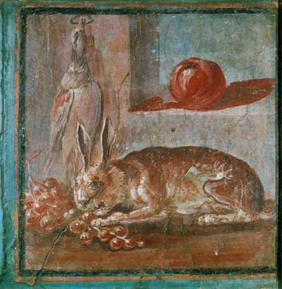 Stilleven met een haas en druiven door Erich Lessing