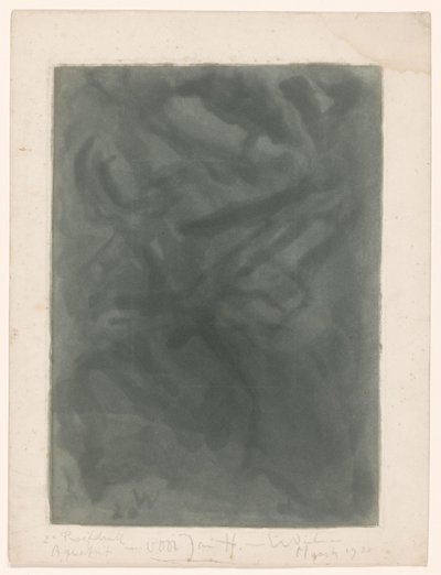 Abstracte compositie door Erich Wichmann (signed by artist)