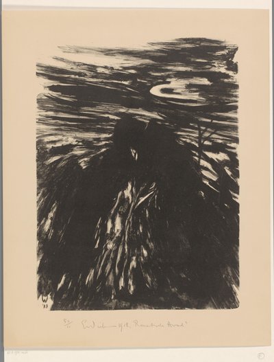 Romantische avond door Erich Wichmann (signed by artist)