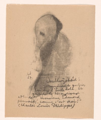 Geabstraheerde figuur met baard door Erich Wichmann