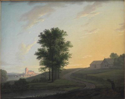 Avondlandschap bij Gentofte, ten noorden van Kopenhagen door Erik Pauelsen