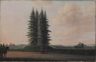 De obelisk opgericht ter ere van de staatsman J.H.E. Bernstorff in Gentofte, ten noorden van Kopenhagen door Erik Pauelsen