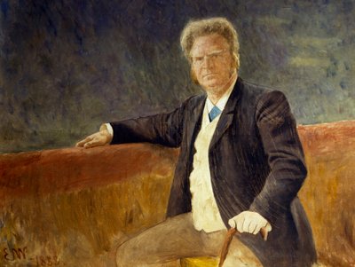 Portret van Bjorn Bjornson, acteur en theaterregisseur, schilderij door Erik Werenskiold door Erik Theodor Werenskiold