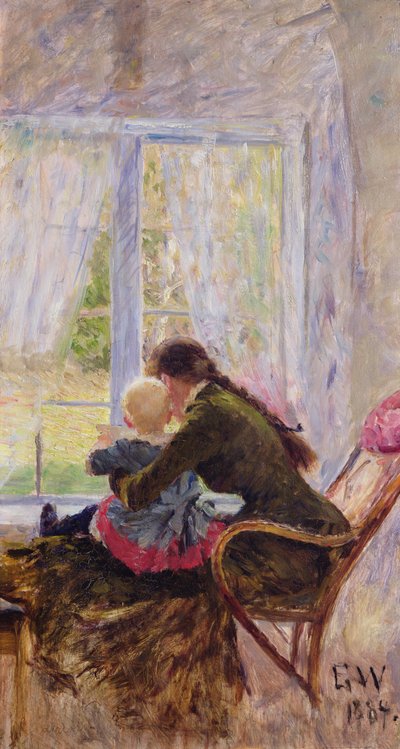 Jij en Bebe door Erik Theodor Werenskiold