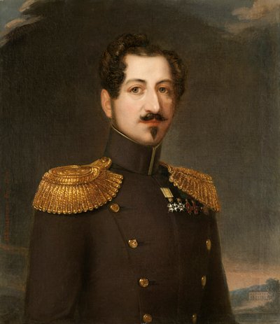 Portret van Oscar I 1799-1859, Koning van Zweden en Noorwegen, 1844 door Erik Wahlbergson