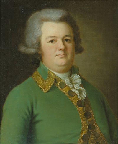 Portret van Vasily Ivanovich Likhachev, 1791 door Ermolay Dementyevich Kamezhenkov