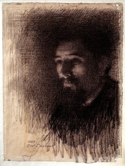 Portret van de schilder Georges Pierre Seurat door Ernest Joseph Laurent