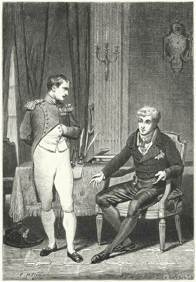 Discussie tussen Napoleon en Metternich in Dresden door Ernest Hillemacher