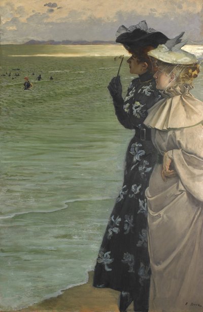 Badtijd aan zee door Ernest Ange Duez
