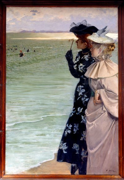 Belle époque: Badtijd aan zee door Ernest Ange Duez