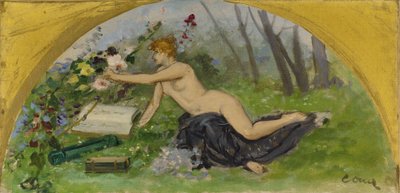 Schets voor de Salon des Sciences van het stadhuis van Parijs: Botanica door Ernest Ange Duez