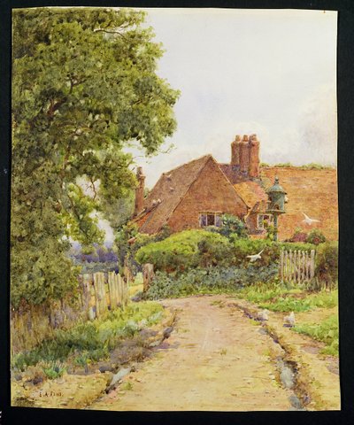Een boerderij in Hampshire nabij Steep door Ernest Arthur Rowe