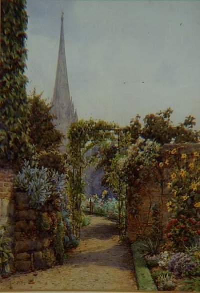 Een tuin in Salisbury door Ernest Arthur Rowe