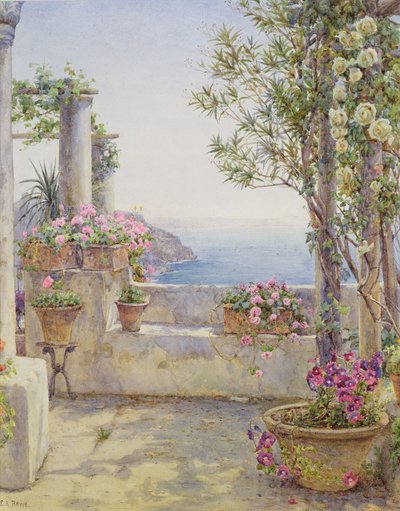 Een Italiaans balkon door Ernest Arthur Rowe