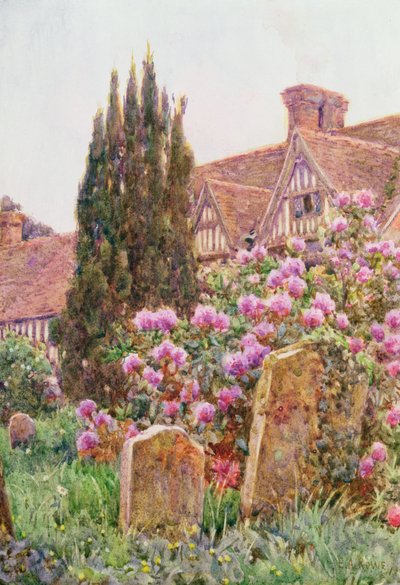 Kerkhof, Chiddingstone door Ernest Arthur Rowe
