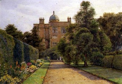 De lange border, Doddington Hall, Nether Stowey, Somerset door Ernest Arthur Rowe