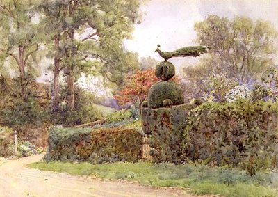 De oude taxushaag, Speldhurst, Kent door Ernest Arthur Rowe