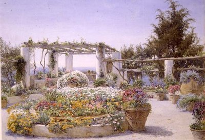 De pergola, Villa Inercia, Capri door Ernest Arthur Rowe