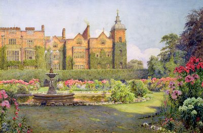 Westelijke Voorzijde en Tuinen van Hatfield House, Herts door Ernest Arthur Rowe