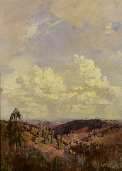En Laat de Wolken van de Avond en de Ochtend (Tennyson) door Arthur Streeton