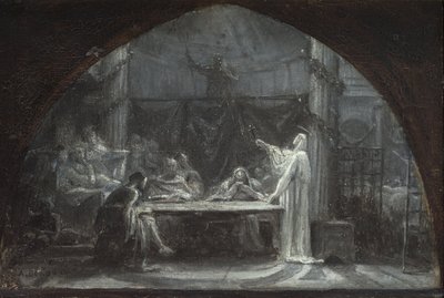 Schetsen voor de kerk van Saint-Gervais-Saint-Protais, circa 1863 (olieverf op doek) door Ernest Augustin Gendron