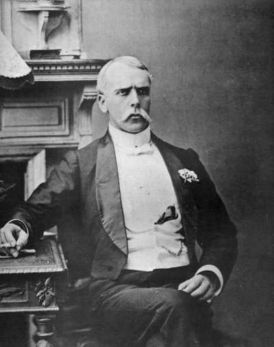 ES Willard, Britse acteur, als Jim de Penman, 1887 door Ernest Barraud