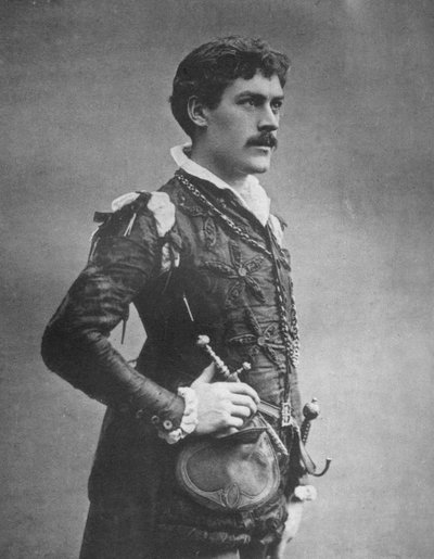 George Alexander, Britse acteur en theatermanager, als Faust, 1887 door Ernest Barraud