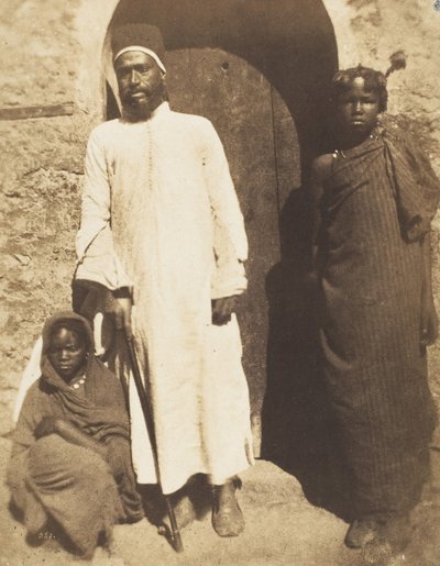 Abu Nabut en Slaven in Caïro, 22 april 1852 door Ernest Benecke