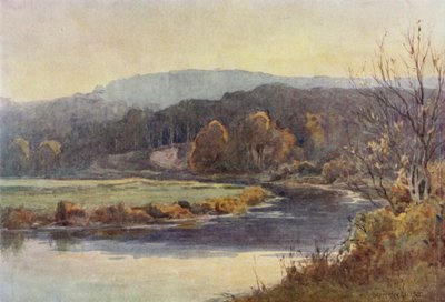 Het bos en de waterweg door Ernest Benger or Berenger