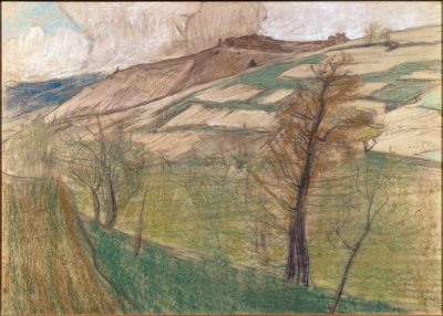 Landschap in de omgeving van Savièse door Ernest Bieler